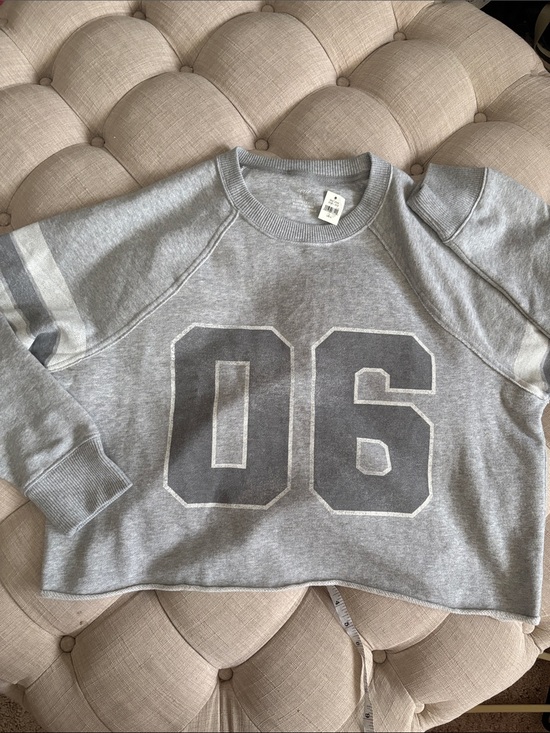 aerie Tops - aerie Gray '06' Pullover Sweatshirt